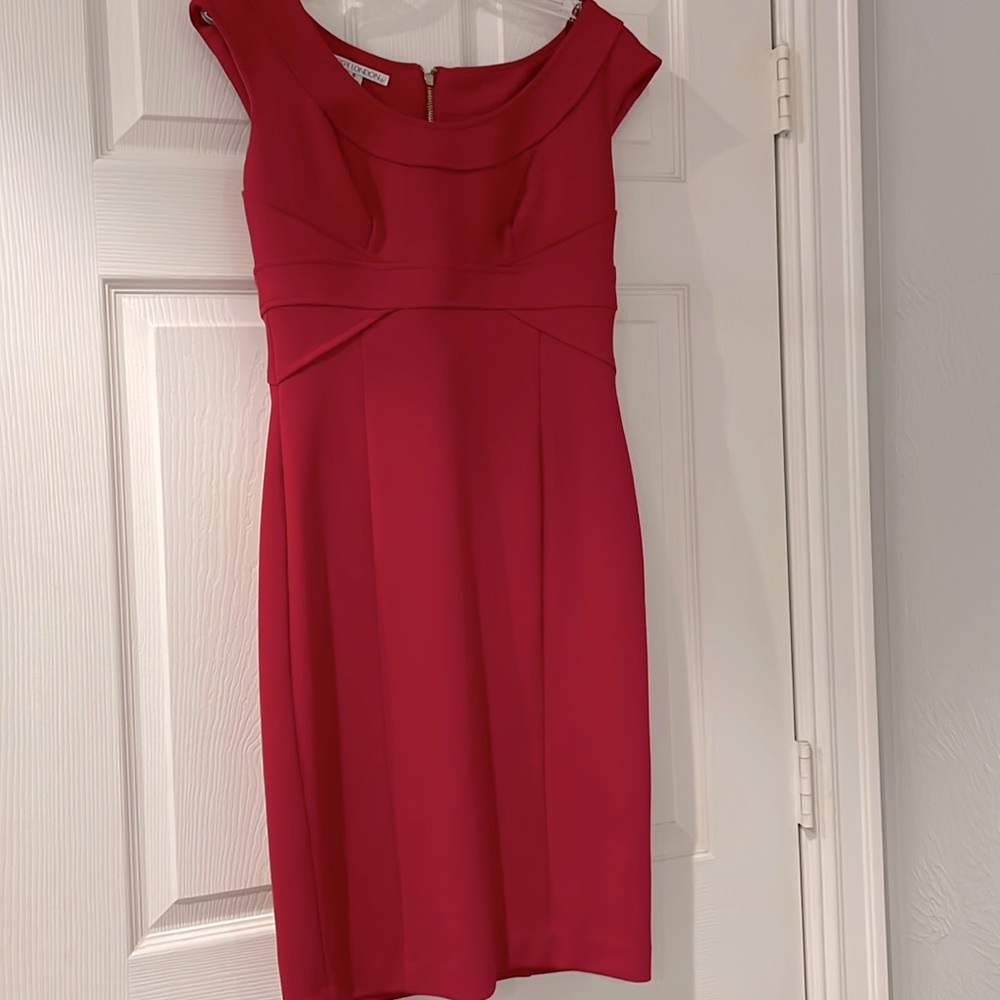Maggy London Red Sheath Dress size 6 EUC